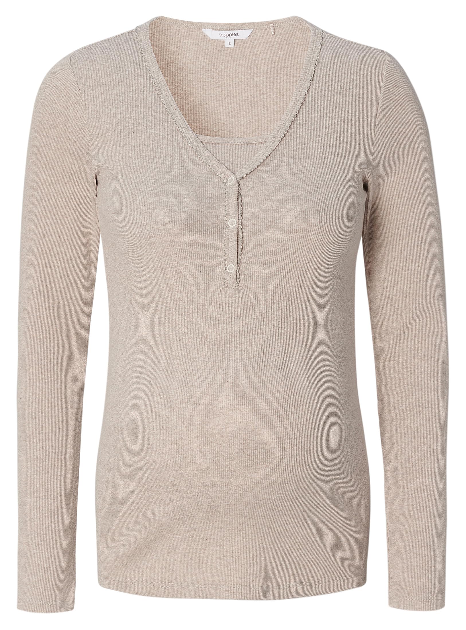 Noppies Damen Amala Nursing Rib Pyjama Top Ls Nachthemd