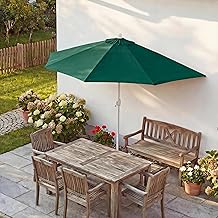 Mendler Parla Semi-Circular Parasol Balcony Umbrella UV 50+ Polyester / Aluminium 3 kg 300 cm without Stand