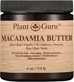 Macadamia Body Butter 4 oz.100% Pure Raw Fresh Natural Cold Pressed. Skin Body and Hair Moisturizer, DIY Creams, Balms, Lotions, Soaps.