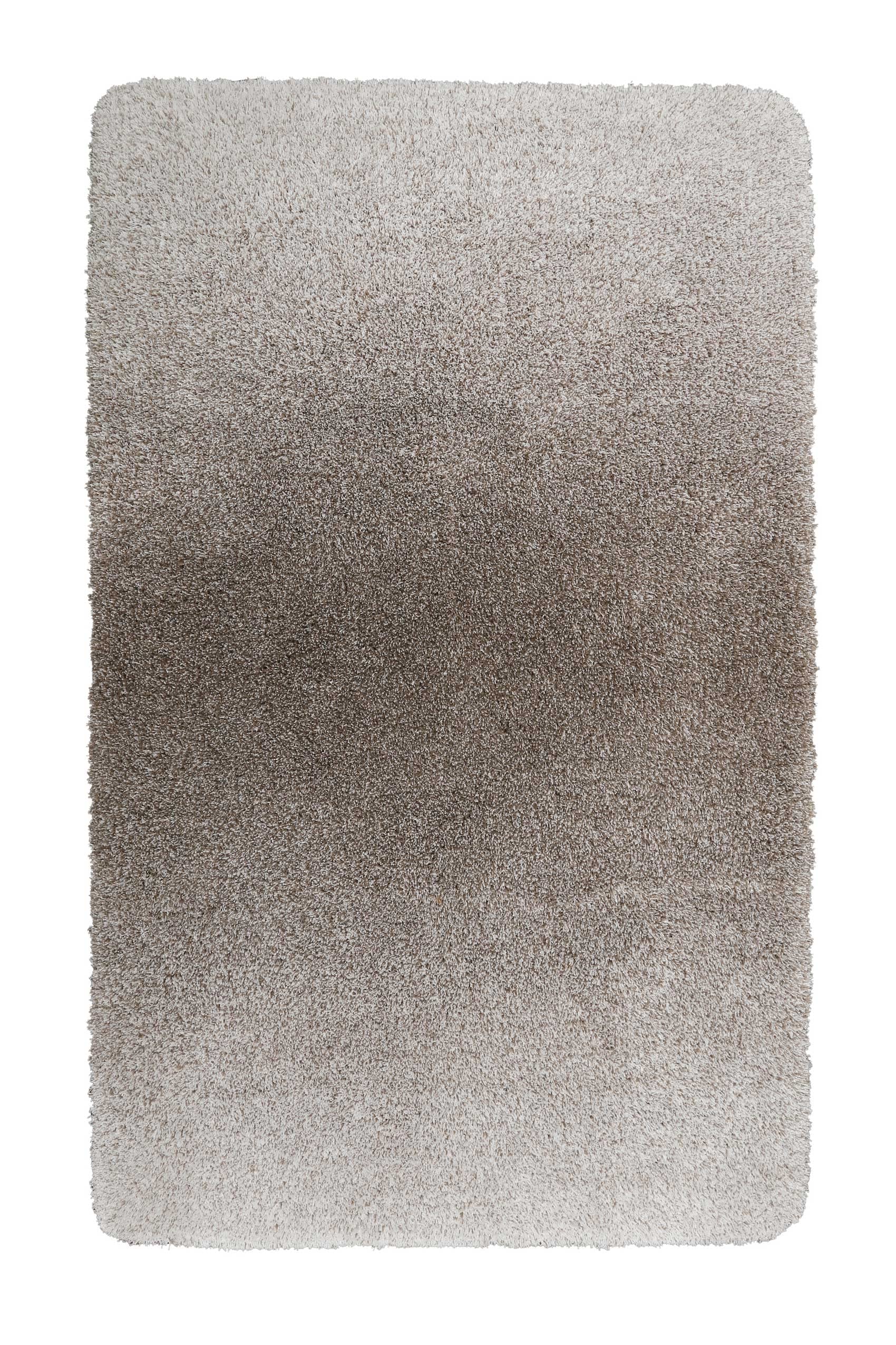 wecon home Nowoczesny puszysty dywanik łazienkowy z antypoślizgowym spodem - Luuk (60 x 100 cm, taupe)