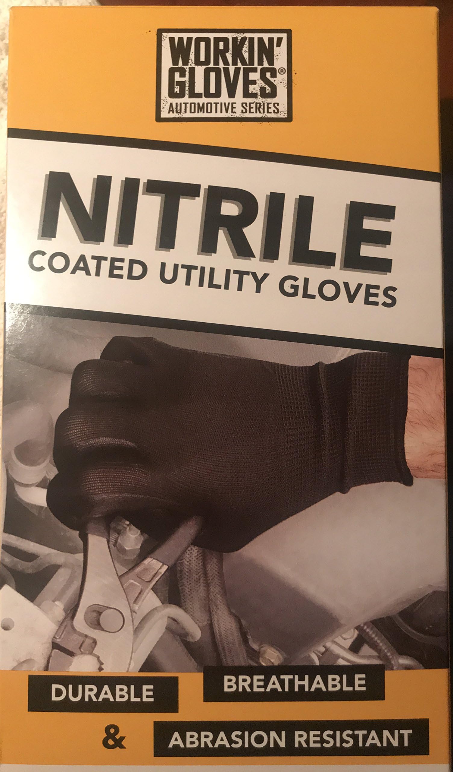 Workin' Gloves Automotive Series Nitrile Coated Utility Gloves 13 gauge thick 10" long AJ 462016