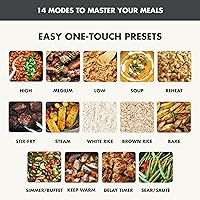 Vista 5 de GreenPan Elite 14 en 1 olla de cocción lenta eléctrica antiadherente de 6 cuartos de galón, olla de cocción múltiple de cerámica sin PFAS