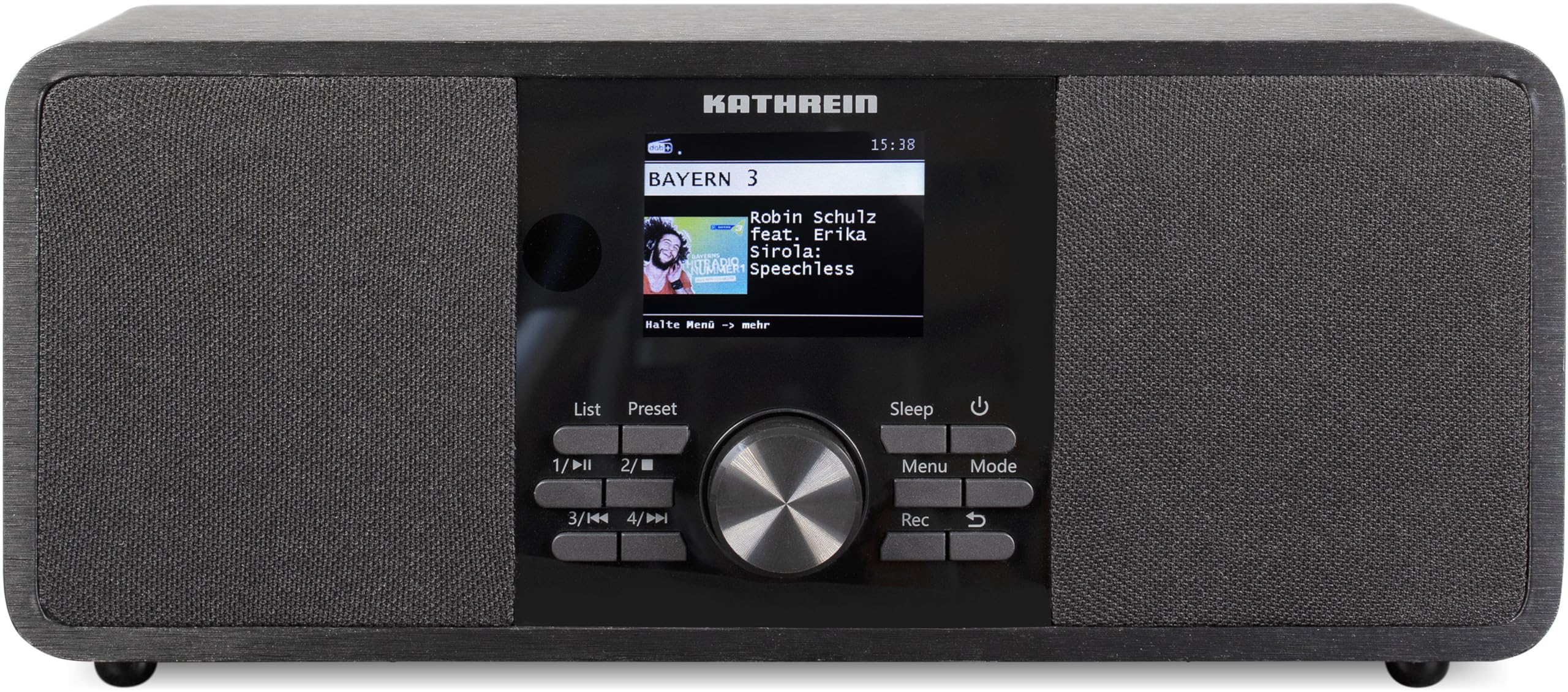 KATHREIN DAB+ link S12 – DAB+/Internetradio, Stereo – Schwarz | 2 × 15 Watt, Bluetooth Audio Streaming & Sendefunktion, Streamingdienste wie Deezer, TIDAL etc., USB-Aufnahme, App-Steuerung