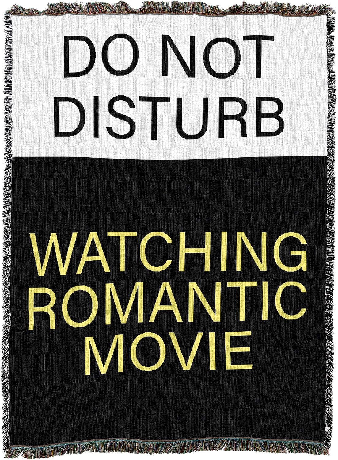 Pure Country Weavers Do Not Disturb Watching Romantic Movie Blanket - Gift Tapestry Throw Woven from Cotton - Made in the USA (72x54)