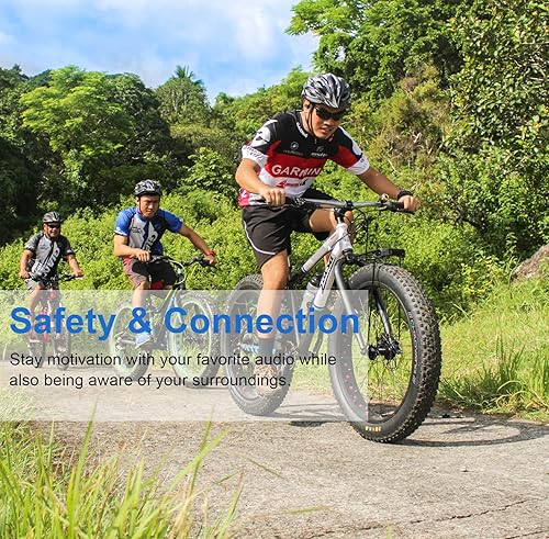 Miniatura 6 de CVILUX Auriculares de conducción ósea, auriculares de oreja abierta, Bluetooth 5.0, deportivos inalámbricos con micrófono integrado, resistentes al