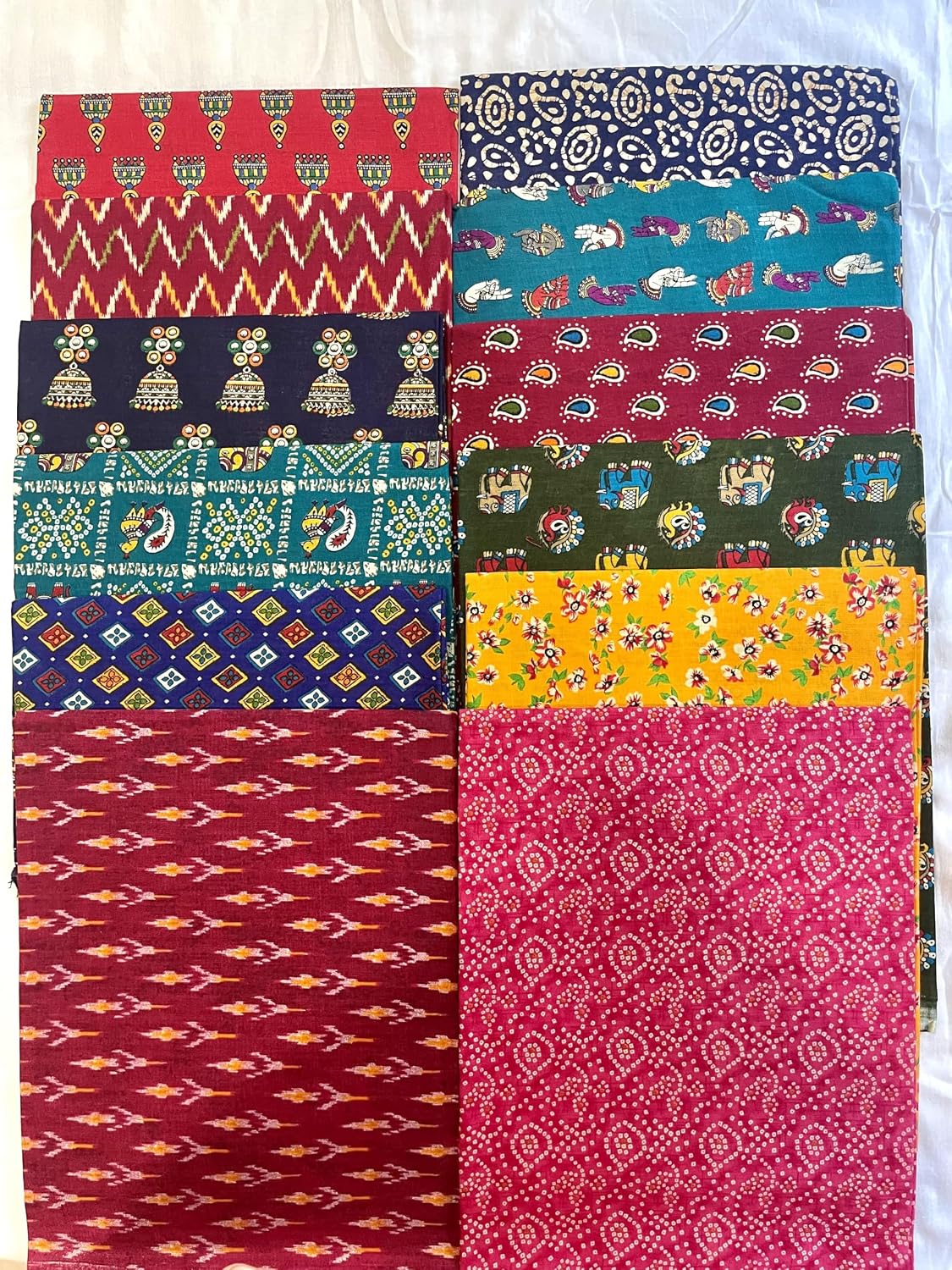 FEDAR Women's Cotton Unstitched Multicolor Blouse Piece- Set of 12 pieces | Parent - Review, Price and Buying Guide