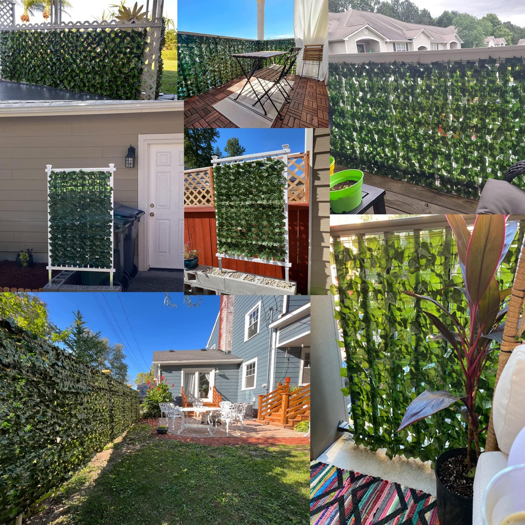LEIVESTE Siepe Finta Per Recinzione,Recinzione Giardino Esterno,Frangivista Balcone, Copri Ringhiera Balcone,Rete Con Foglie Finte 40 fascetti verdi omaggio (Lauro, 1 x 3 Mt)