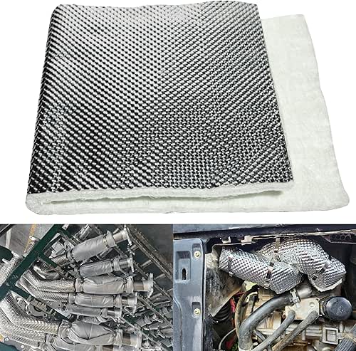 Exhaust Heat Shield Wrap - Aluminum Fiberglass Automotive Muffler Insulation