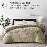 Vista 7 de Bare Home Funda de edredón de forro polar lanudo - Funda de edredón de felpa bohemia - Super suave y lujosa - Cierre de cremallera oculto - Ropa