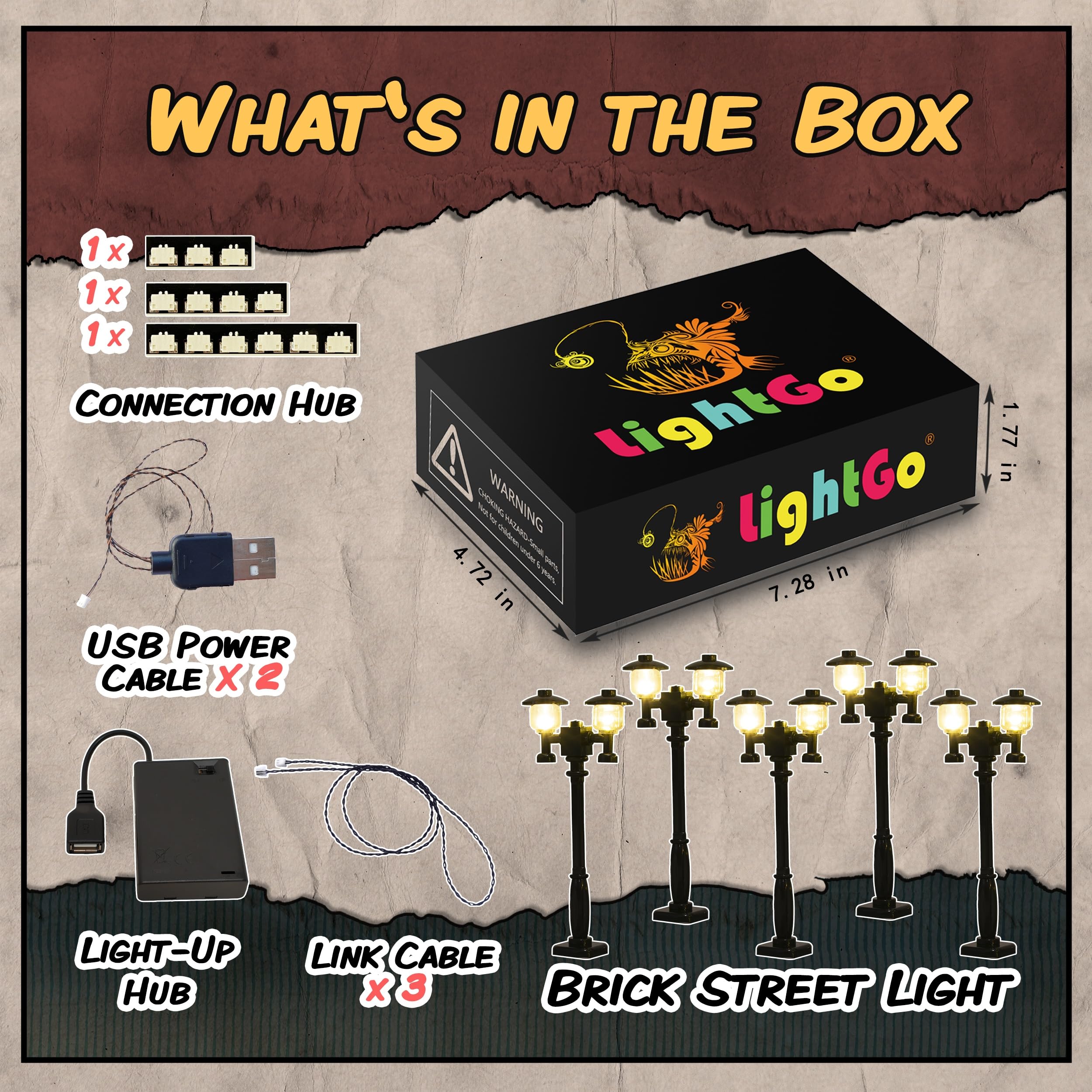 Amazon.co.jp: LightGo ブリック街路灯DIYキット レゴモジュラー