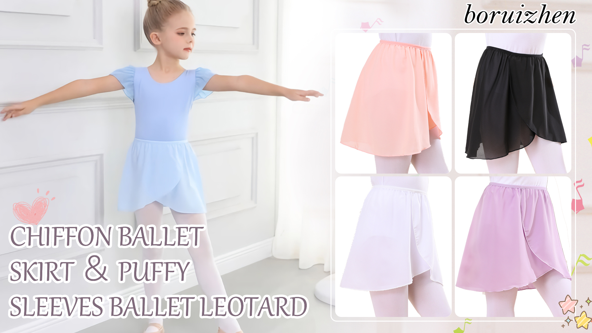 Gonna A Portafoglio In Chiffon Freebily Per Danza Classica, Moderna E Yoga - Minigonna Regolabile Per Donna Con Lacci, Leggera E Traspirante