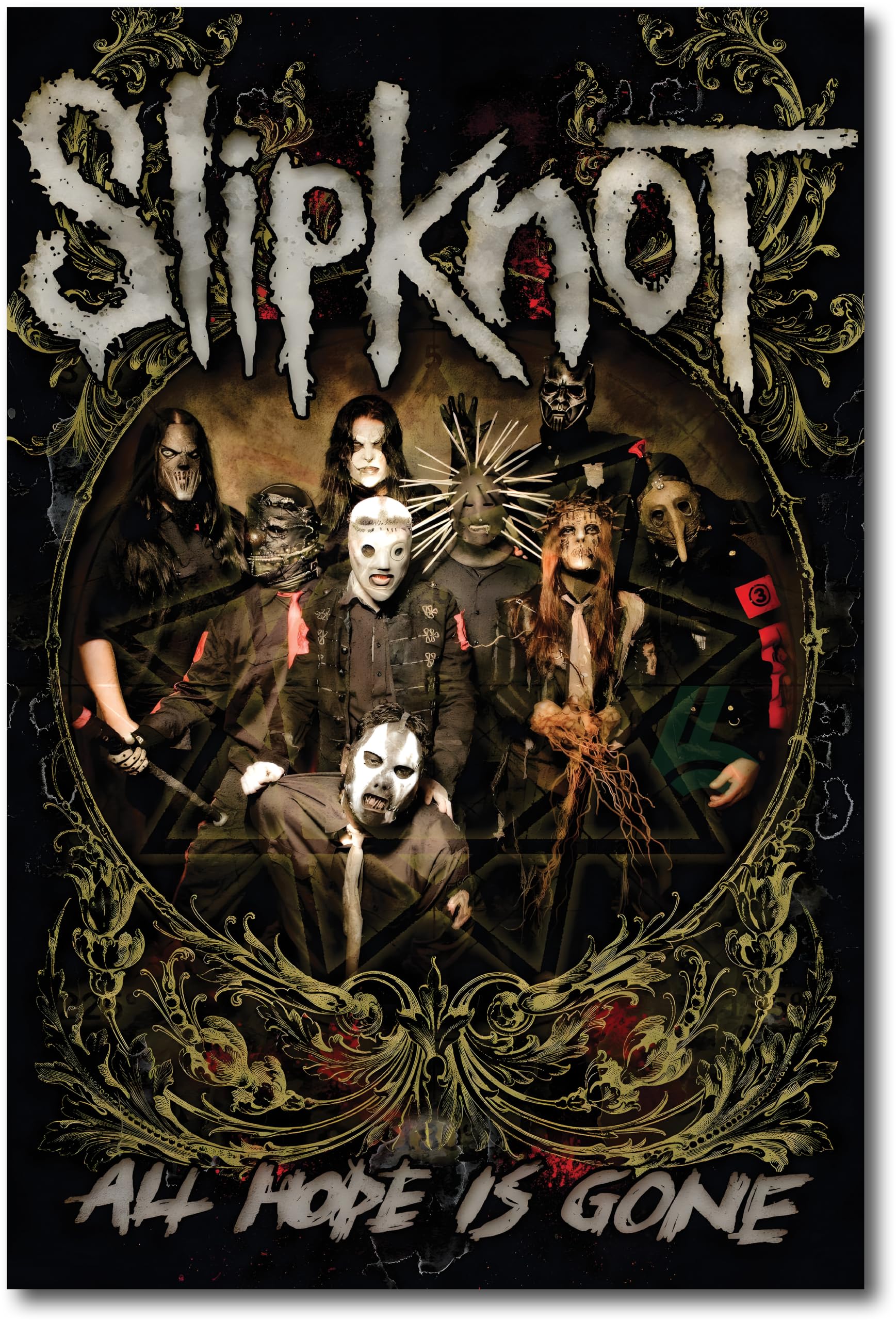 Slipknot Poster, Heavy Metal Music Band, Masks, Corey Taylor, Joey