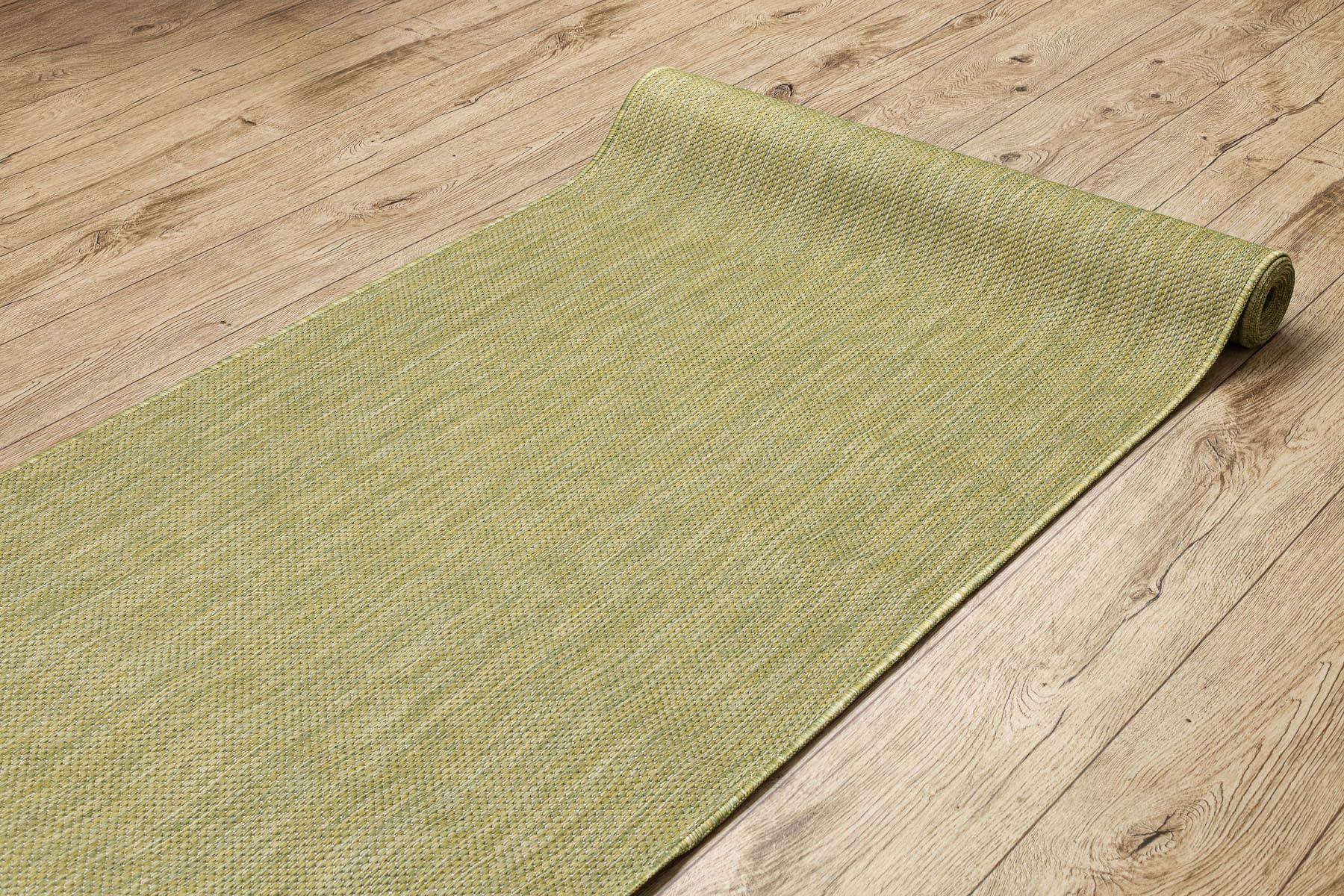 rugsx Tapis de Couloir SION Effet sisal, tissé Plat, résistant et Facile d’Entretien, intérieur extérieur, Cuisine entrée Balcon terrasse, Vert 80x300 cm