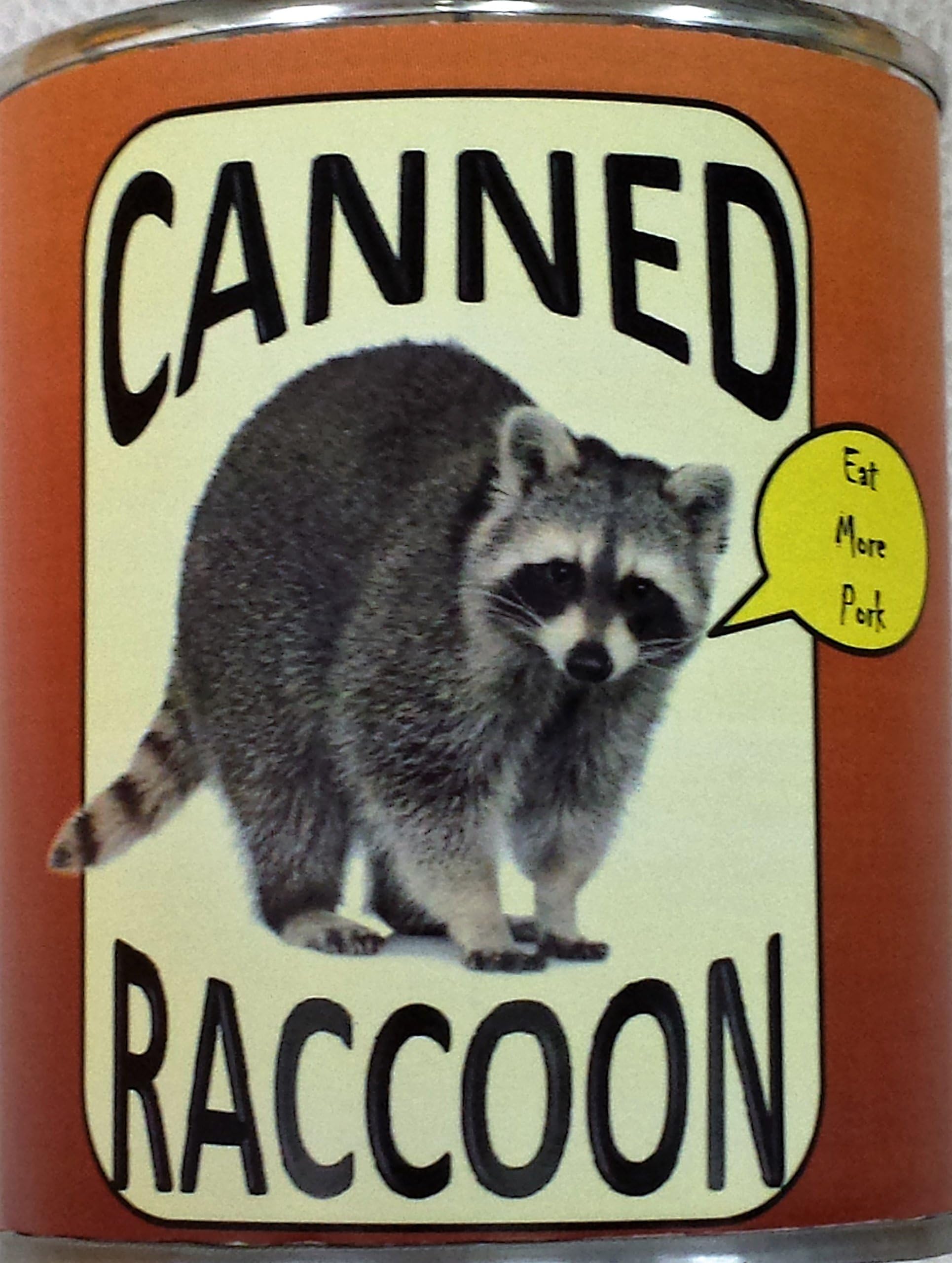 Canned Raccoon - A Fun Gag Can of Faux Raccoon Meat!