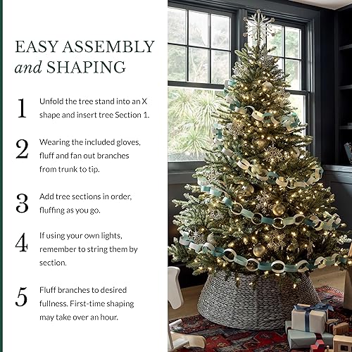 Vista 6 de Balsam Hill árbol de Navidad artificial de pícea azul clásica, de 7.5 pies, sin luces, con más de 2,960 puntas, soporte premium y fácil montaje