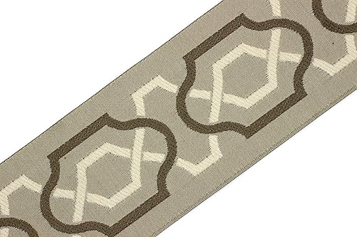Miniatura 9 de 3.8 yarda carrete 3.93 pulgadas bordado de cortinas de tela jacquard cinta para sus cortinas cortinas cortinas bandas cinta de ajuste V6 173
