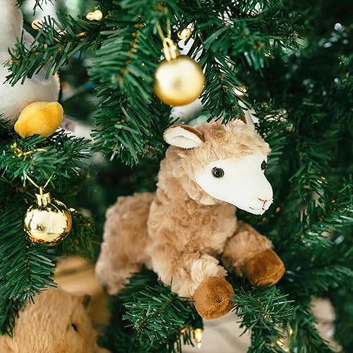 Miniatura 2 de The Petting Zoo Peluche de llama, regalos para niños, animales de vida silvestre Scoopz, juguete de peluche de llama, 8 pulgadas