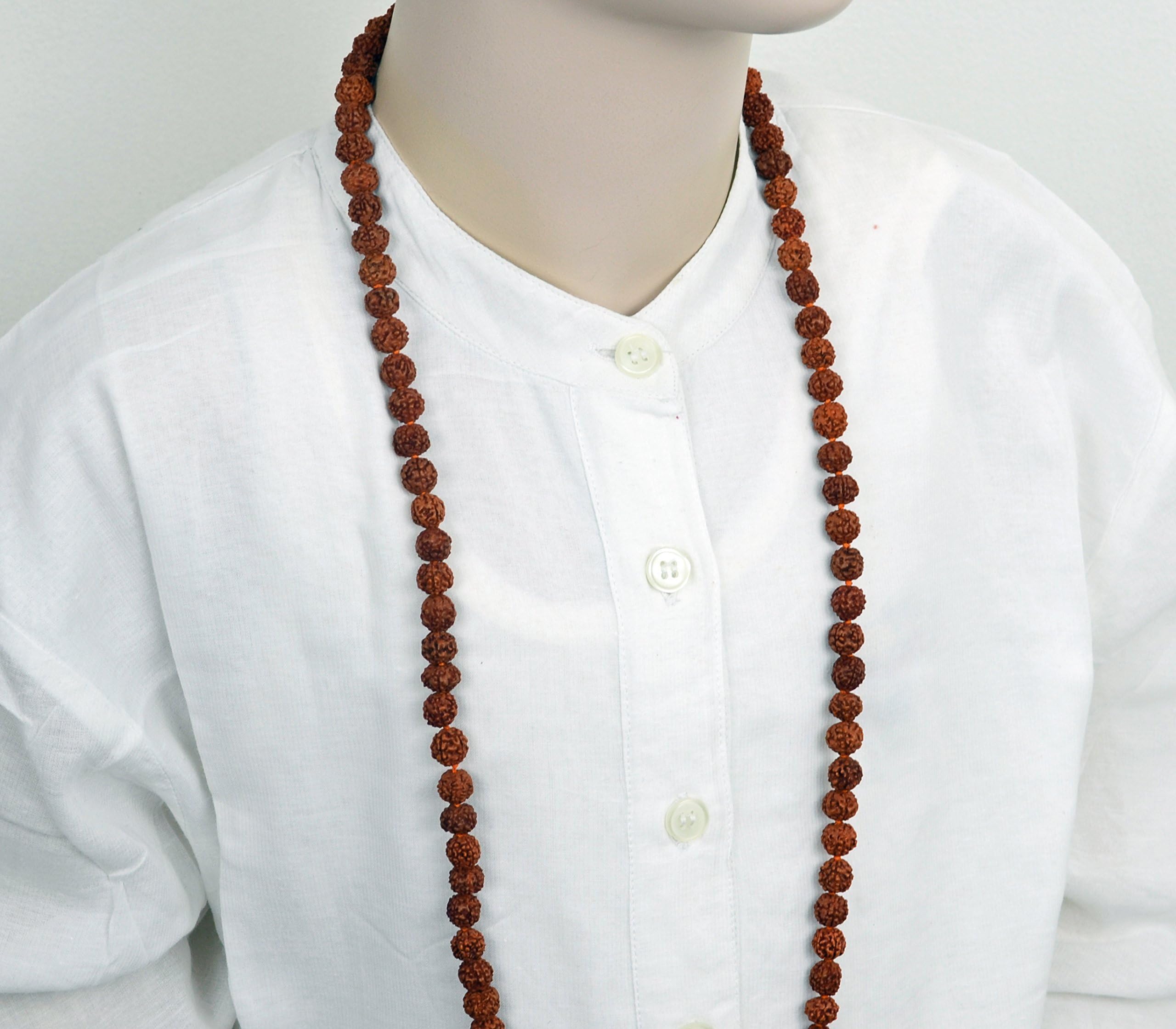 Rudraksha Mala 108 + 1 Guru Bead with Free Mala Bag