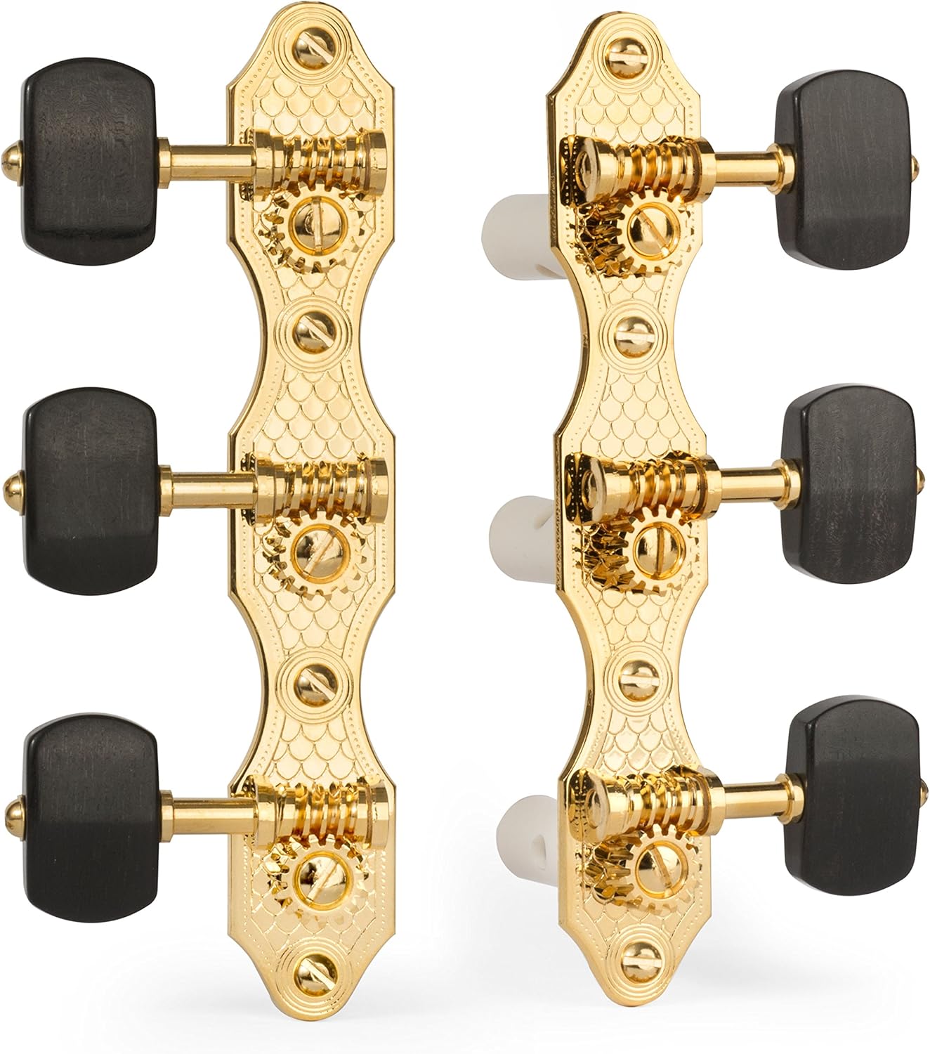Golden Age Classical Guitar Tuners, Gold with Ebony Knobs