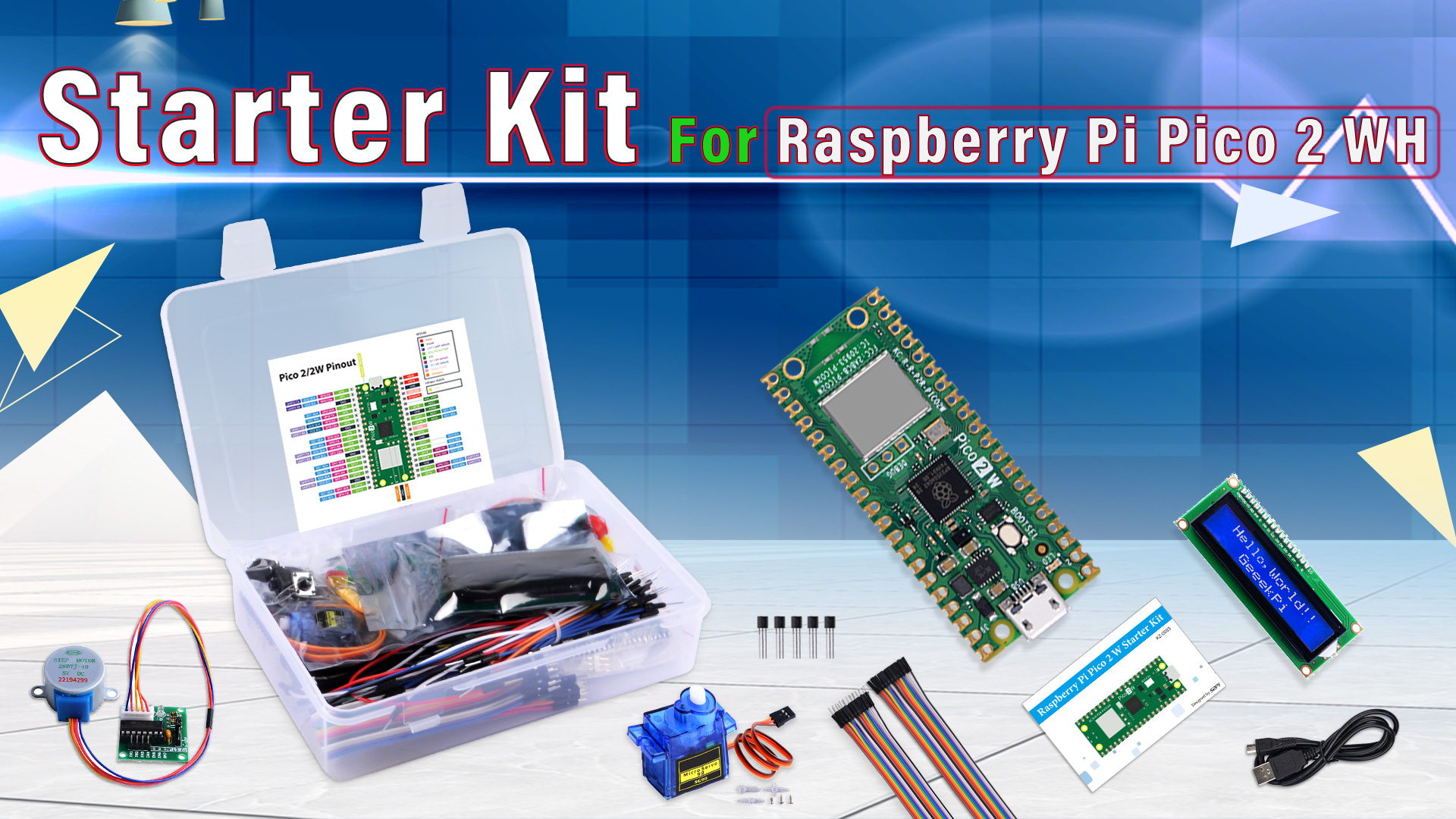 Amazon.com: GeeekPi Starter Kit for Raspberry Pi Pico 2 W