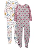 Girls&apos; 2-Pack Loose-fit Fleece Footed Pajamas