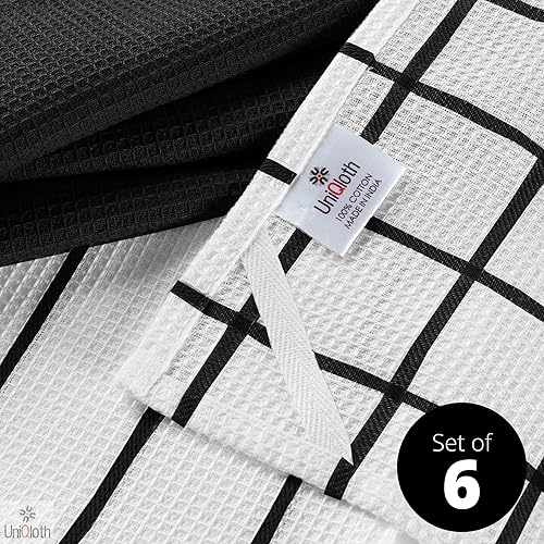 Miniatura 2 de UniQloth Toallas de cocina para secar los platos, toallas de cocina de granja para colgar, 100% algodón, suaves y absorbentes, toallas de mano para