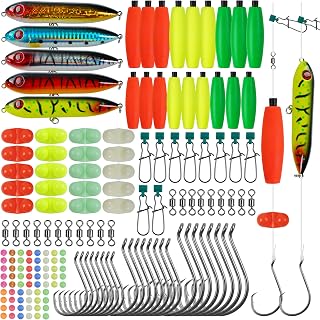 Catfishing Tackle Making Kit Catfish Rig Accessories, 110/148pcs Santee Rig Catfishing Tackle with Catfish Floats Catfish Rattles Peg Floats Hooks Swivels Sinker Slides Catfishing Equipment