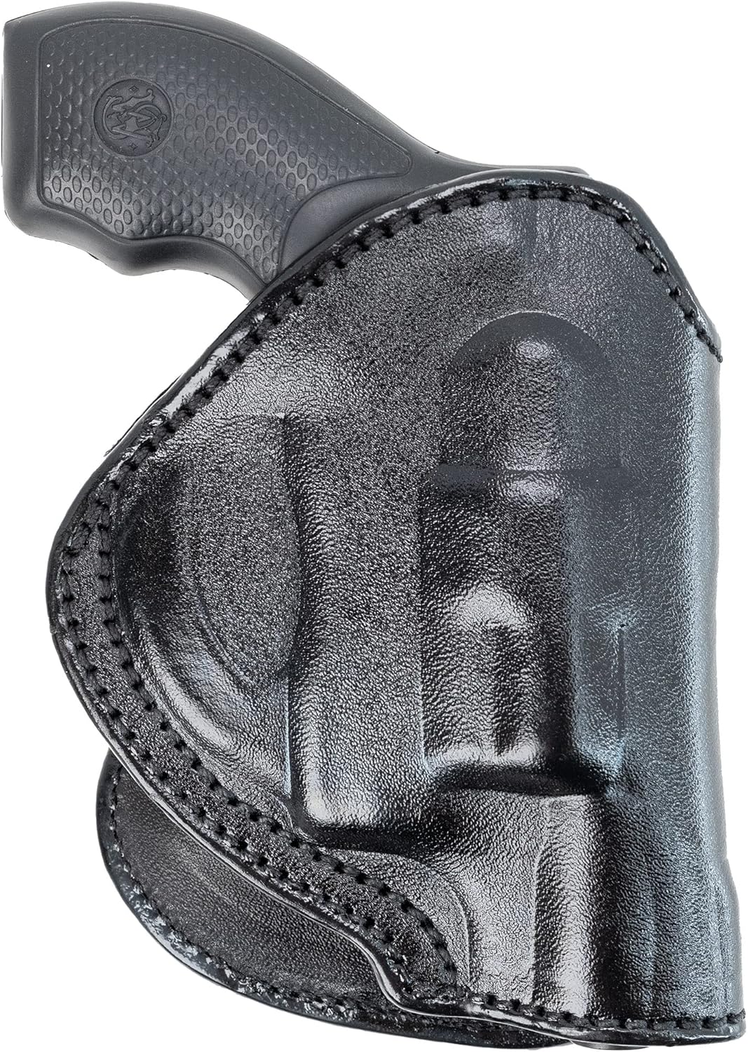 Maxx Carry Compatible with Leather Paddle OWB Gun Holster J Frame Revolver Holster for S&W Models 442 and 642 Airweight, 637, 638, 640 and Other .38 Special Snub Nose Revolvers
