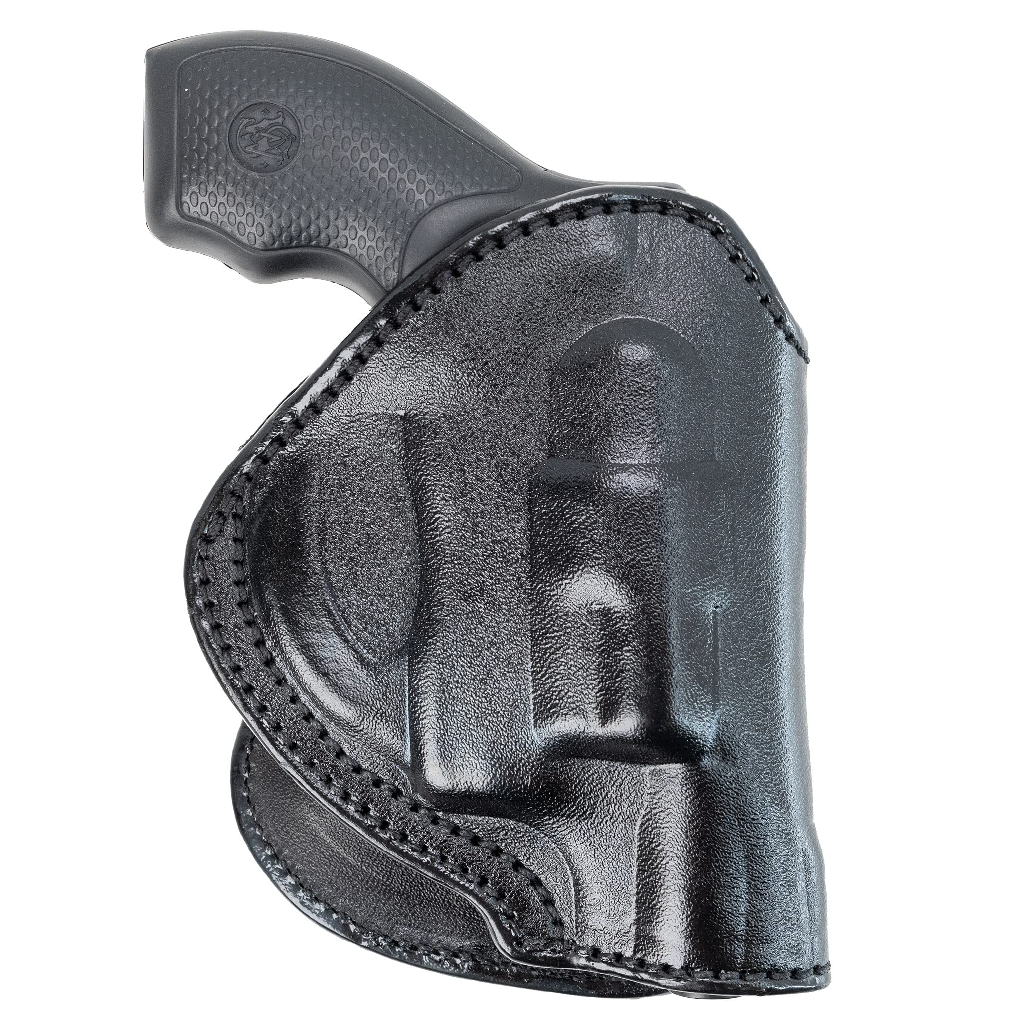Maxx Carry Compatible with Leather Paddle OWB Gun Holster Revolver Holster for Ruger LCR, LCRx, SP101 | S&W Bodyguard 38 Special, M&P 340 | Taurus 85, 605, 856 and Other Snub Nose Revolvers
