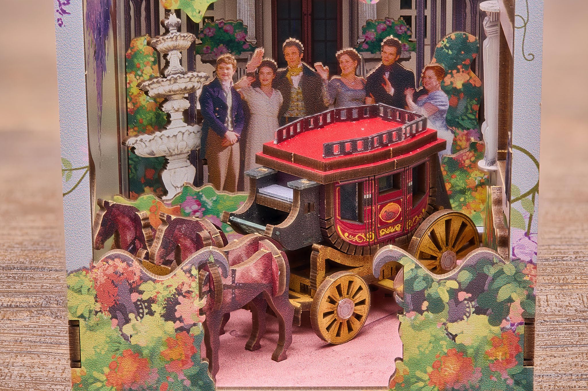 Revell Tiny Adventures Tiny Adventures - Bridgerton En la Luz Rincón de Libros - con Iluminación LED, 3D Miniatura Manualidades de Madera de Bricolaje
