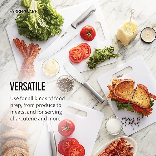 Miniatura 4 de Farberware Juego de tablas de cortar de plástico (3 piezas) y tabla de cortar extragrande