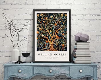 William Morris Tree of Life Print, William Morris Exhibition Print, William Morris Poster, Vintage Wall Art, Textiles Art, Vintage Poster 224c A4