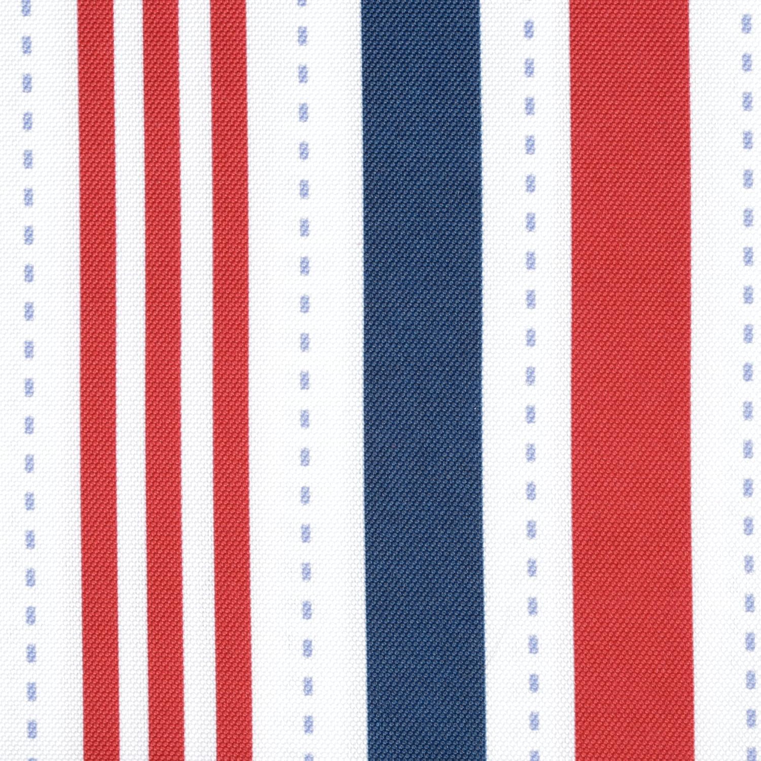 DII 100% Polyester, Spill proof and Waterproof, Machine Washable, Tablecloth for Outdoor Use, 60x120", 4th of July Patriotic Stripe, Seats 10 to 12 People
