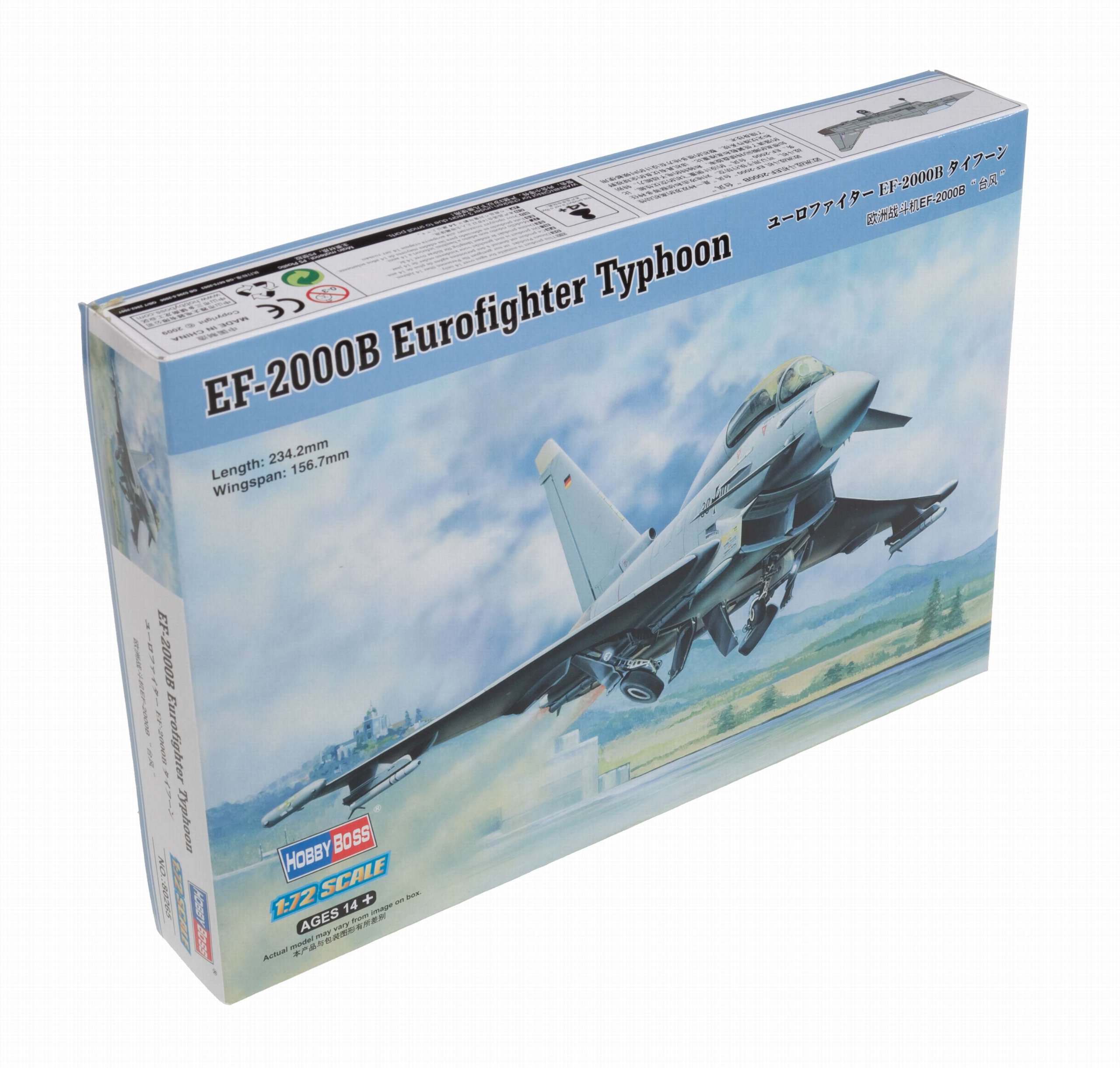 Hobbyboss 80265 "EF-2000B Eurofighter Typhoon Model Kit, 1:72 Scale