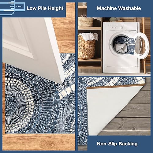 Miniatura 3 de Liora Manne Esencia Performance - Tapete duradero para interiores y exteriores, antideslizante, lavable a máquina, estabilizado con rayos UV, 1 pies