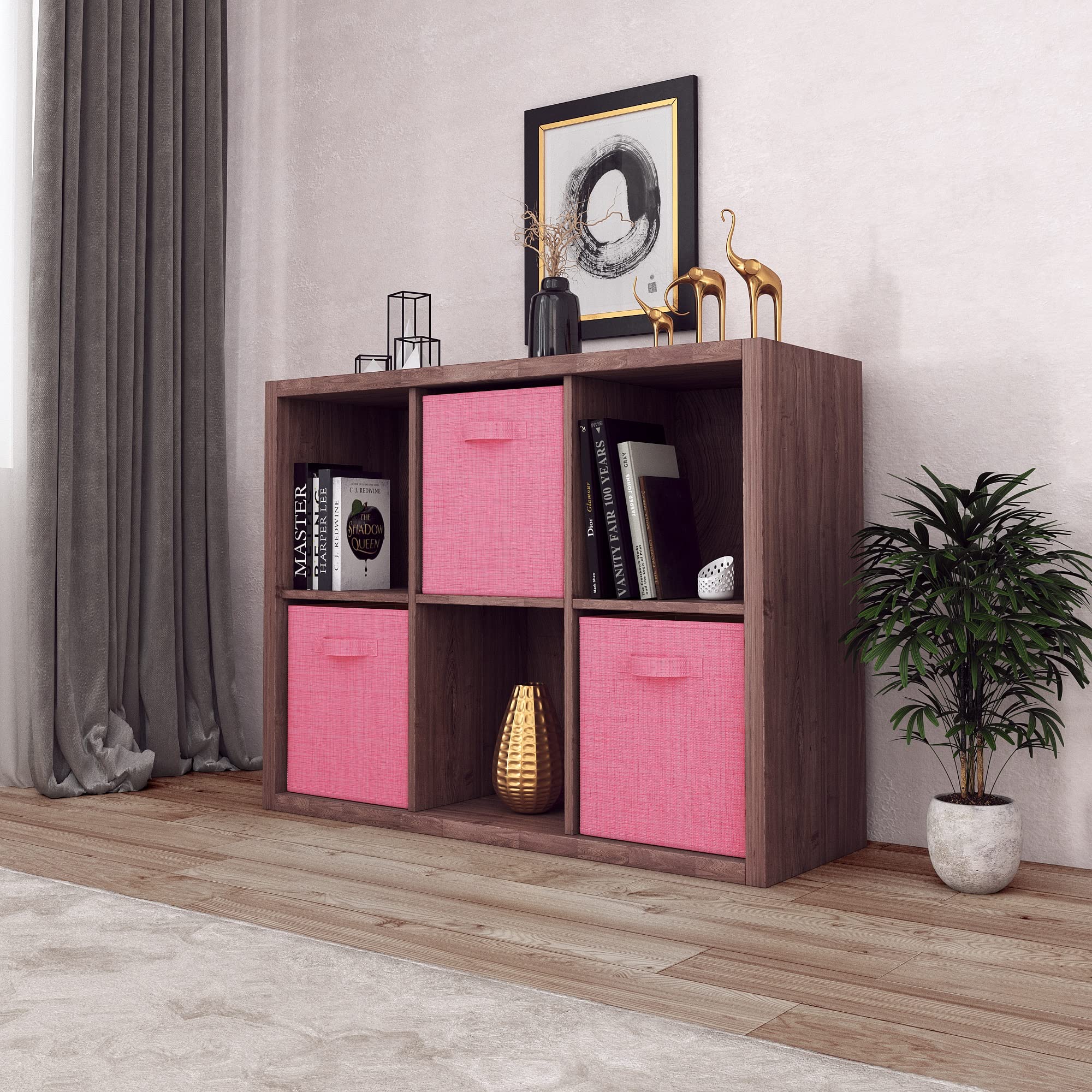 13x13 Large Storage Cubes Set of 6 Storage Bins. Features Dual