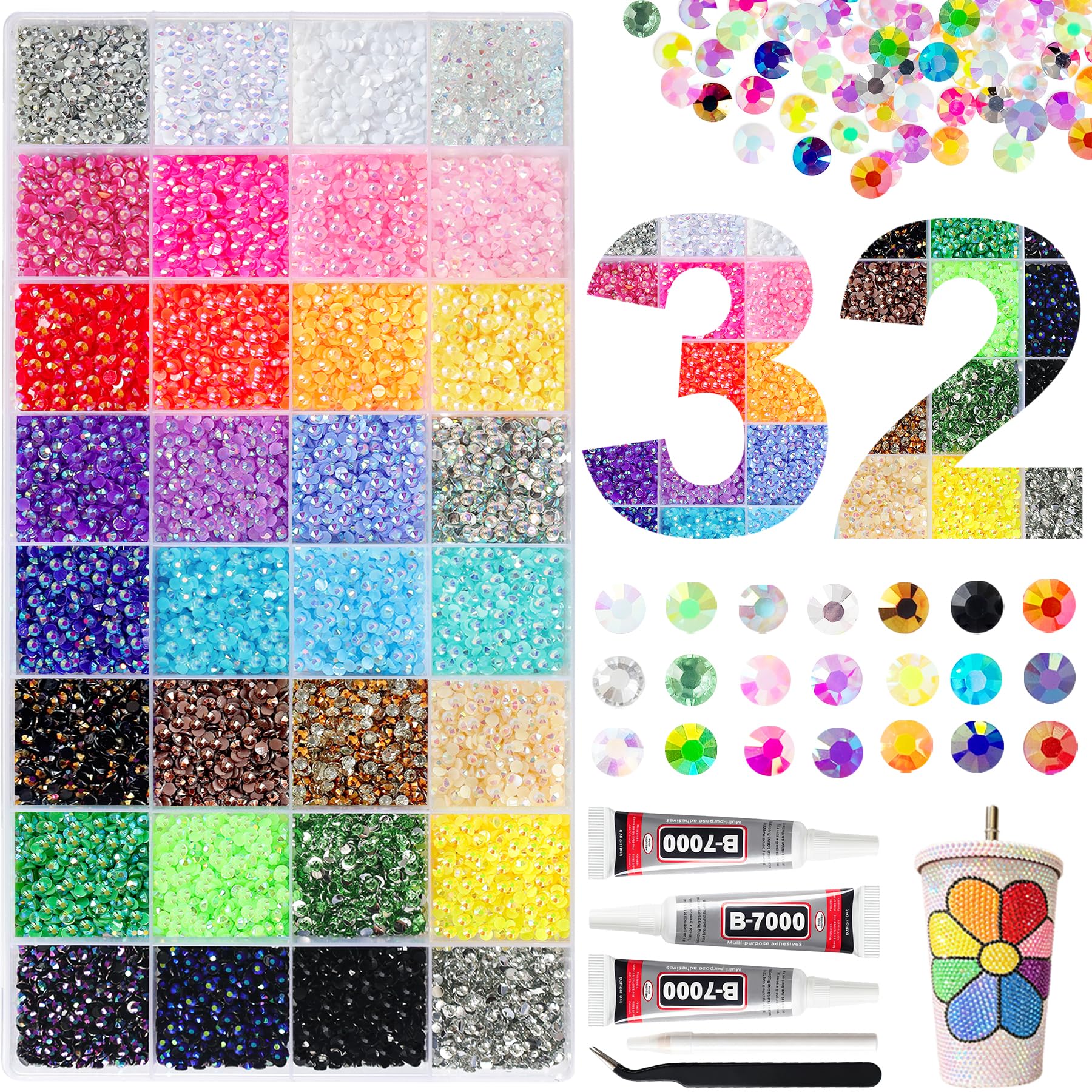 EGKamh Jelly Resin Rhinestones--45000Pcs