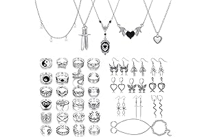 Gothic Horror Jewelry Accessory Set: Express Your Dark Allure