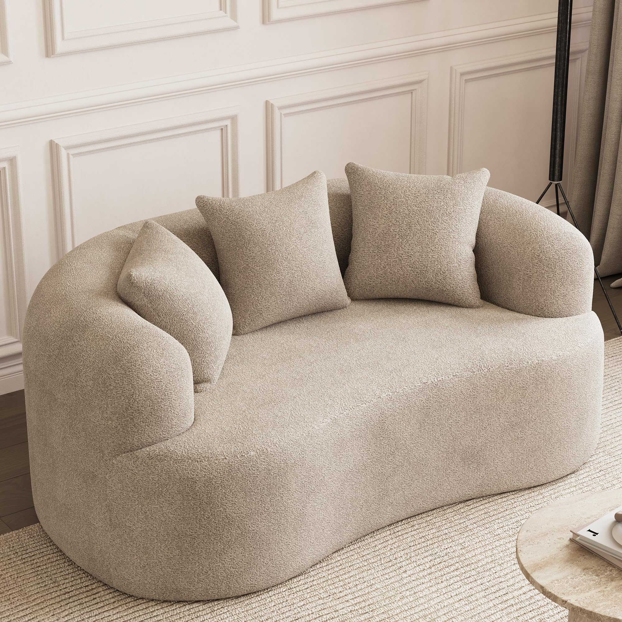 ONEMMLION Curved Loveseat Sofa
