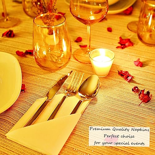 Miniatura 12 de CAPSELLA 200 elegantes servilletas desechables de lino para invitados, suaves, absorbentes y duraderas para baño, cocina, fiestas, bodas, cenas o