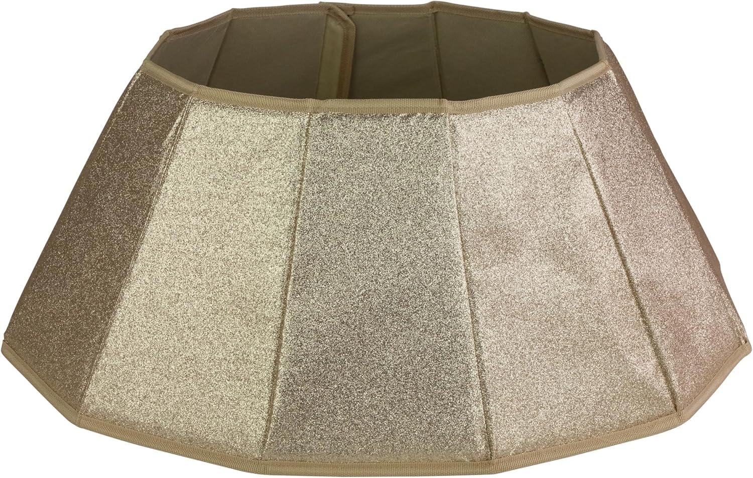 Northlight 26" Metallic Gold Fabric Hexagonal Christmas Tree Collar