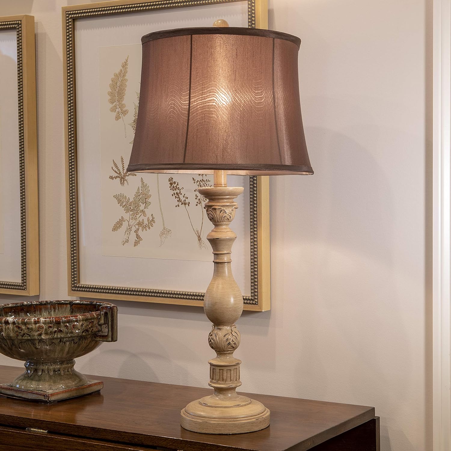 Best Cyber Monday 🔥 Décor Therapy TL19142 Dora Table Lamp, Antique Ivory