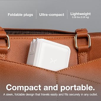 NOCO XGrid X100: 100W USB-C Charger Dual Port GaN Power Adapter with PD 3.0, QC 4.0+, and PPS Fast Charging with Smart Power Distribution Foldable Wall Plug, UL Listed