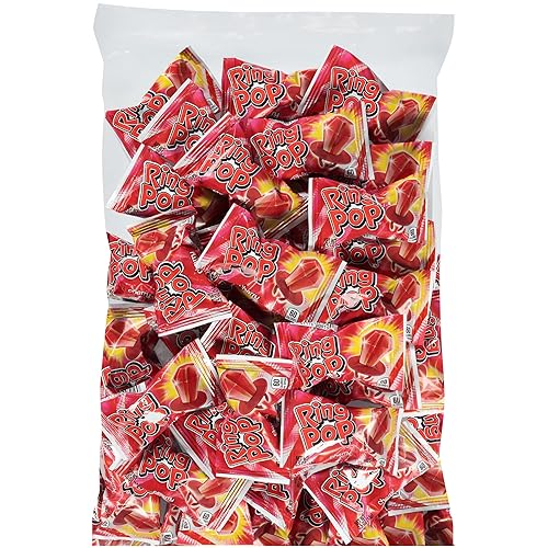 Miniatura 7 de Ring Pop Bolsa de fiesta de dulces envueltos individualmente, dulces tipo paleta con anillos (paquete de 30 unidades)