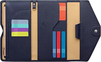 Amazon Co Jp Kitorina パスポートケース スキミング防止 多機能収納ポケット 高級puレザー おしゃれ 防水 パスポート クレジットカード 航空券 名刺 ペン かぎ 保管可能 海外旅行用 男女共用 Navy ファッション