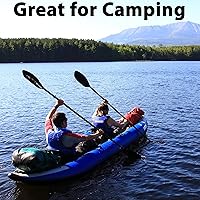 Vista 6 de Sea Eagle 420X Explorer - Kayak inflable - pesca, excursión, camping, exploración y riego blanco, auto-fianza, skeg extraíble, piso de punto de caída