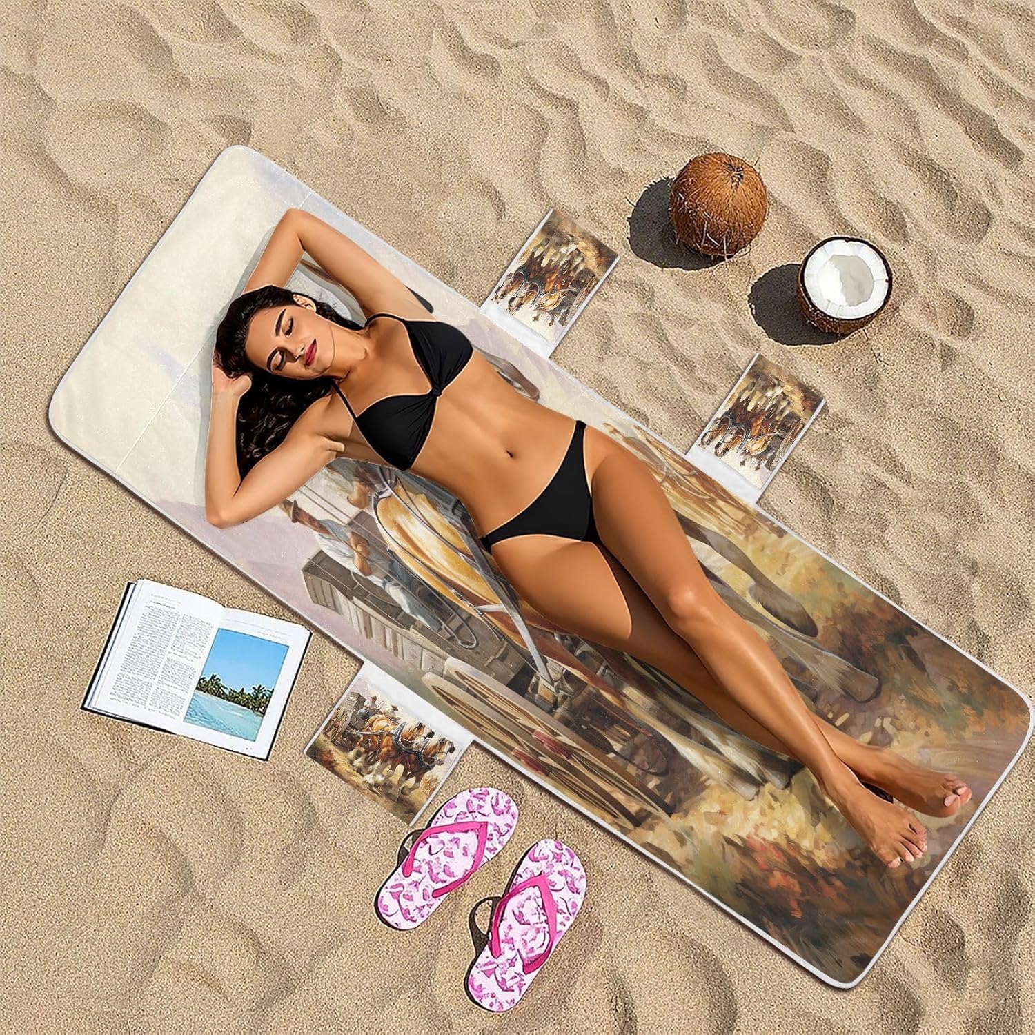FRMG Horse Patio Chaise Lounge Covers Beach Chair Cover Beach Chair towel lounge chair towel cover 2013086a