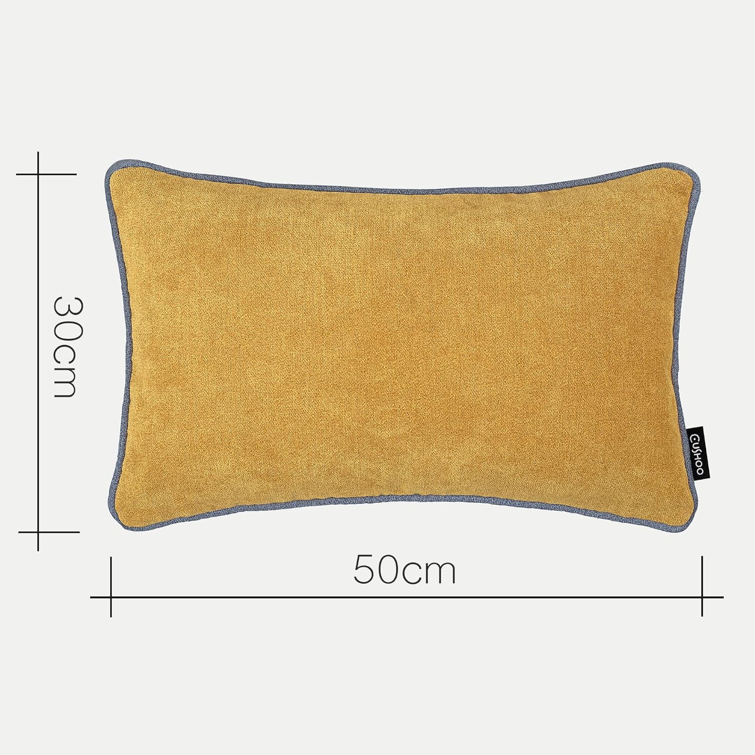 rectangle mustard cushion