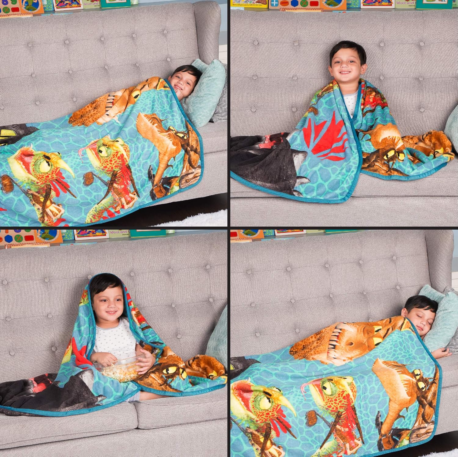 Franco Kids Bedding Super Soft Plush Throw, 46" x 60", How to Train Your Dragon,A39088