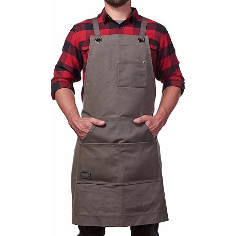 Hudson Durable Goods Industrial-Strength Waxed Canvas Work Apron